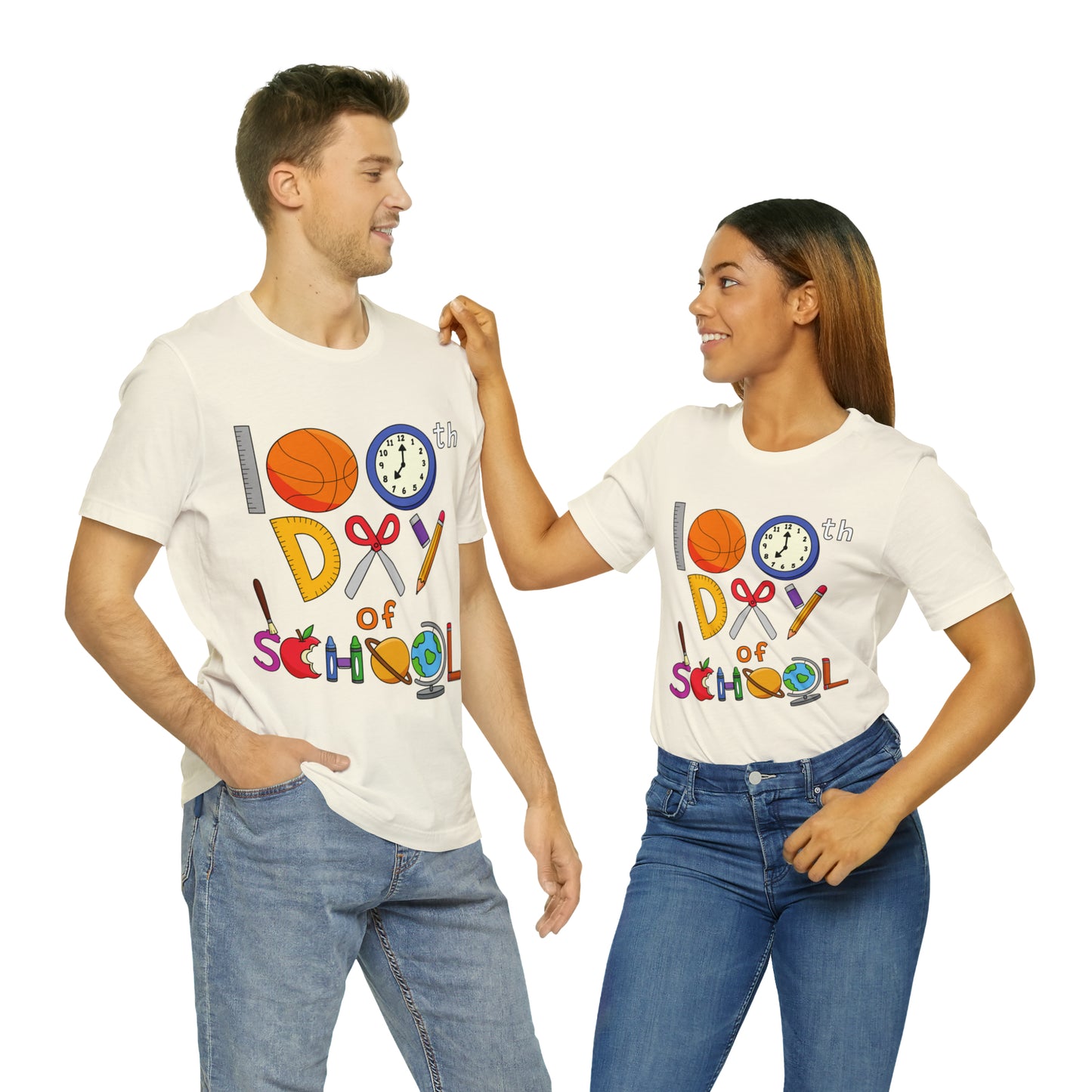100th Day of School Teacher T- Shirt - Unisex Jersey Short Sleeve Tee