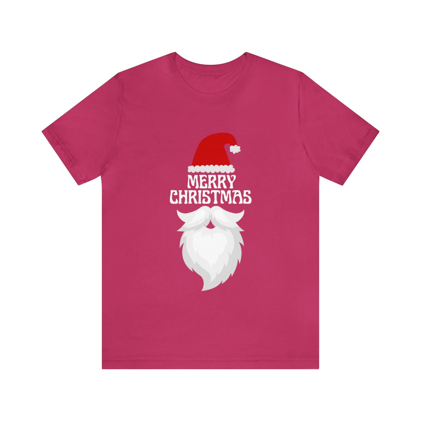 Merry Christmas Bearded Santa Unisex Jersey Short Sleeve Tee