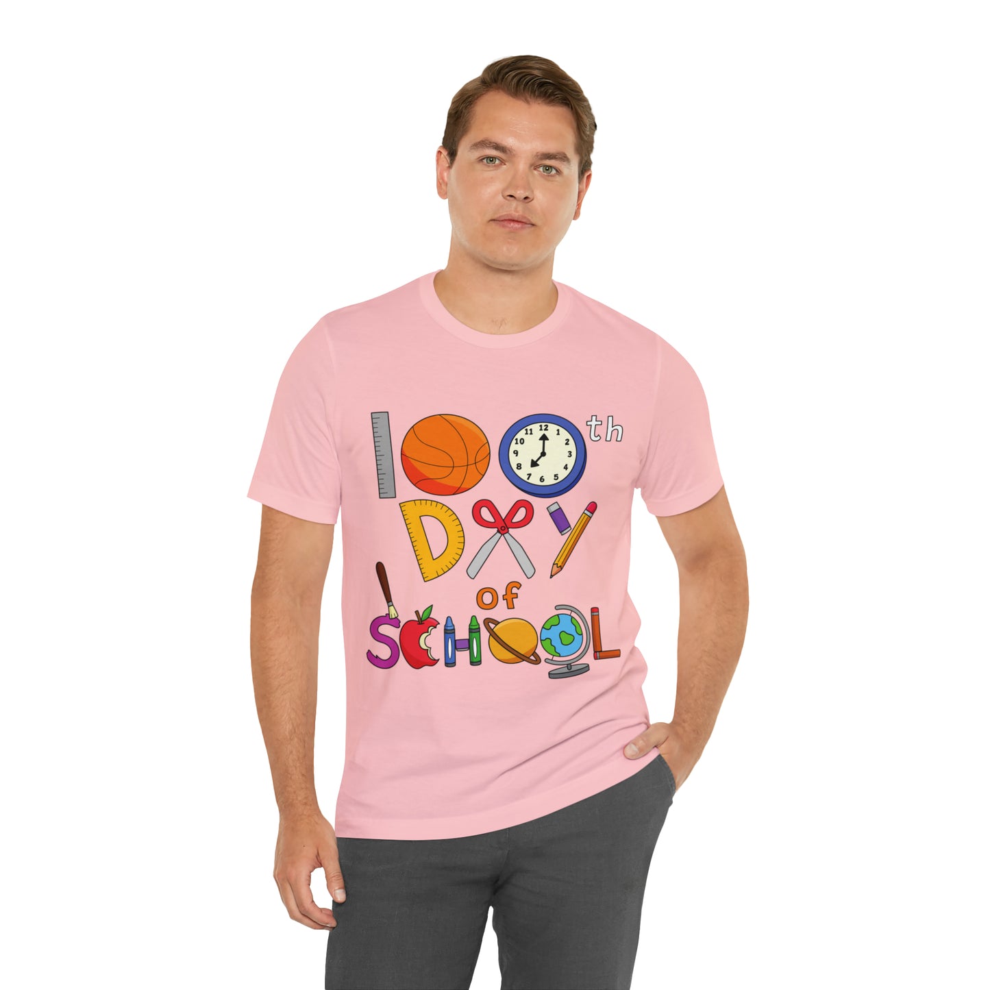 100th Day of School Teacher T- Shirt - Unisex Jersey Short Sleeve Tee