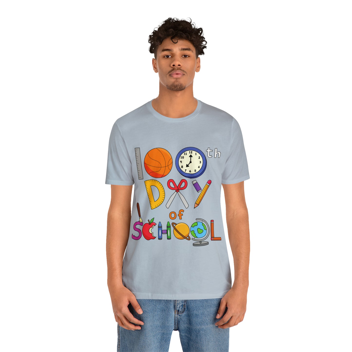 100th Day of School Teacher T- Shirt - Unisex Jersey Short Sleeve Tee