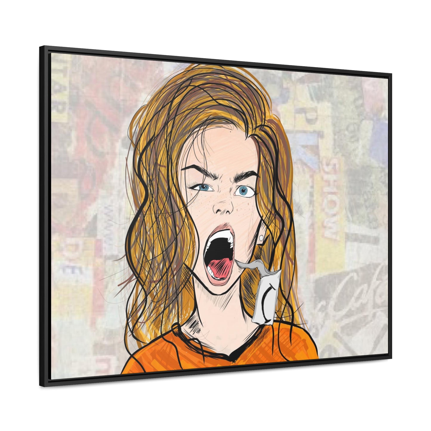 R3B3L - Digital Art Canvas Print By Vanessa Gonzalez -Gallery Canvas Wrapped