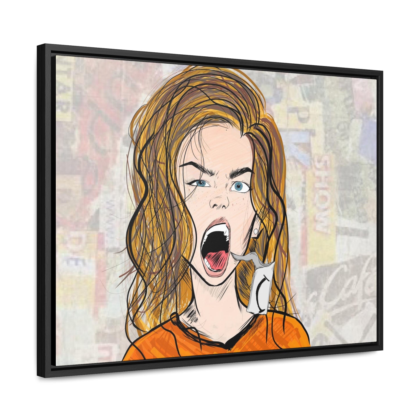 R3B3L - Digital Art Canvas Print By Vanessa Gonzalez -Gallery Canvas Wrapped