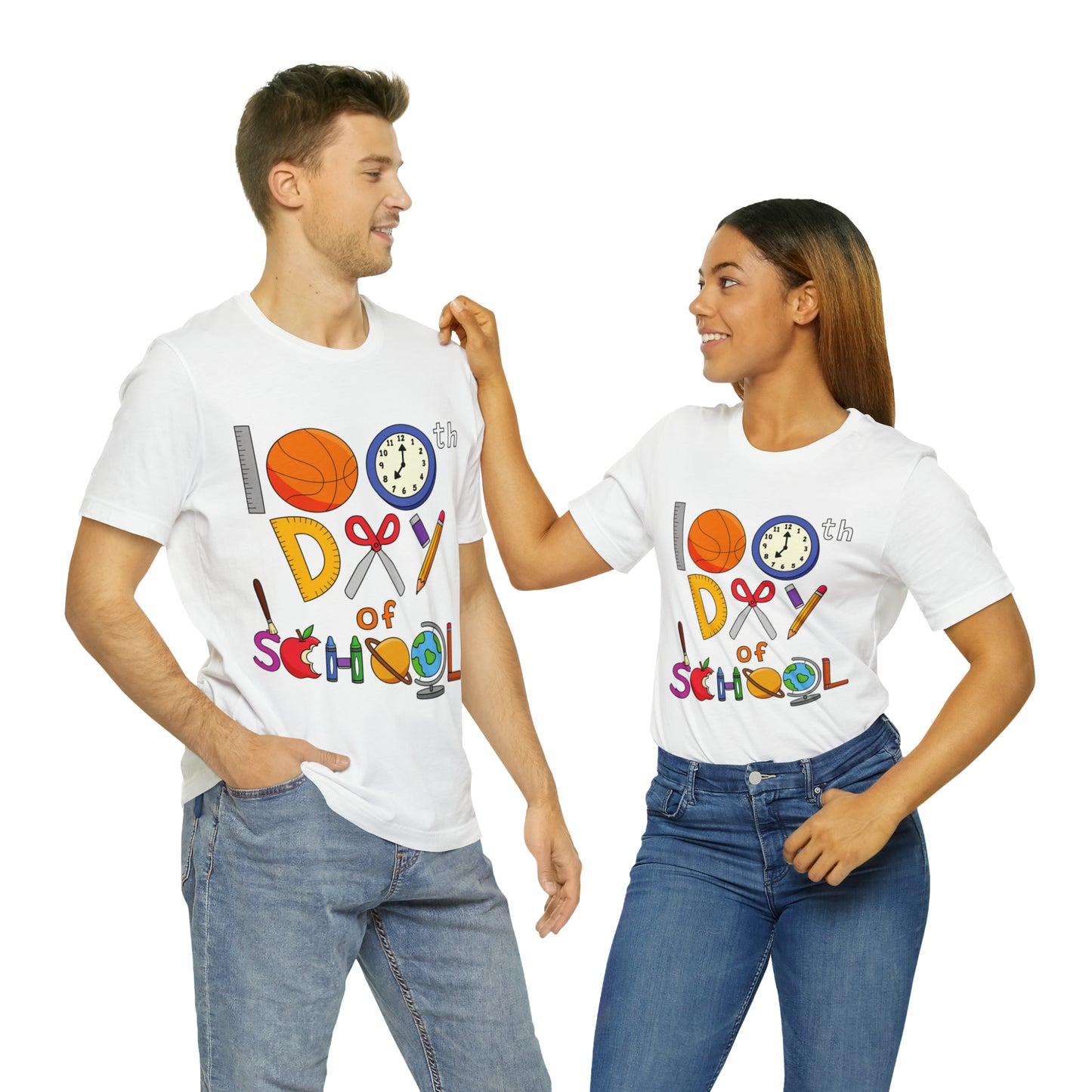 100th Day of School Teacher T- Shirt - Unisex Jersey Short Sleeve Tee