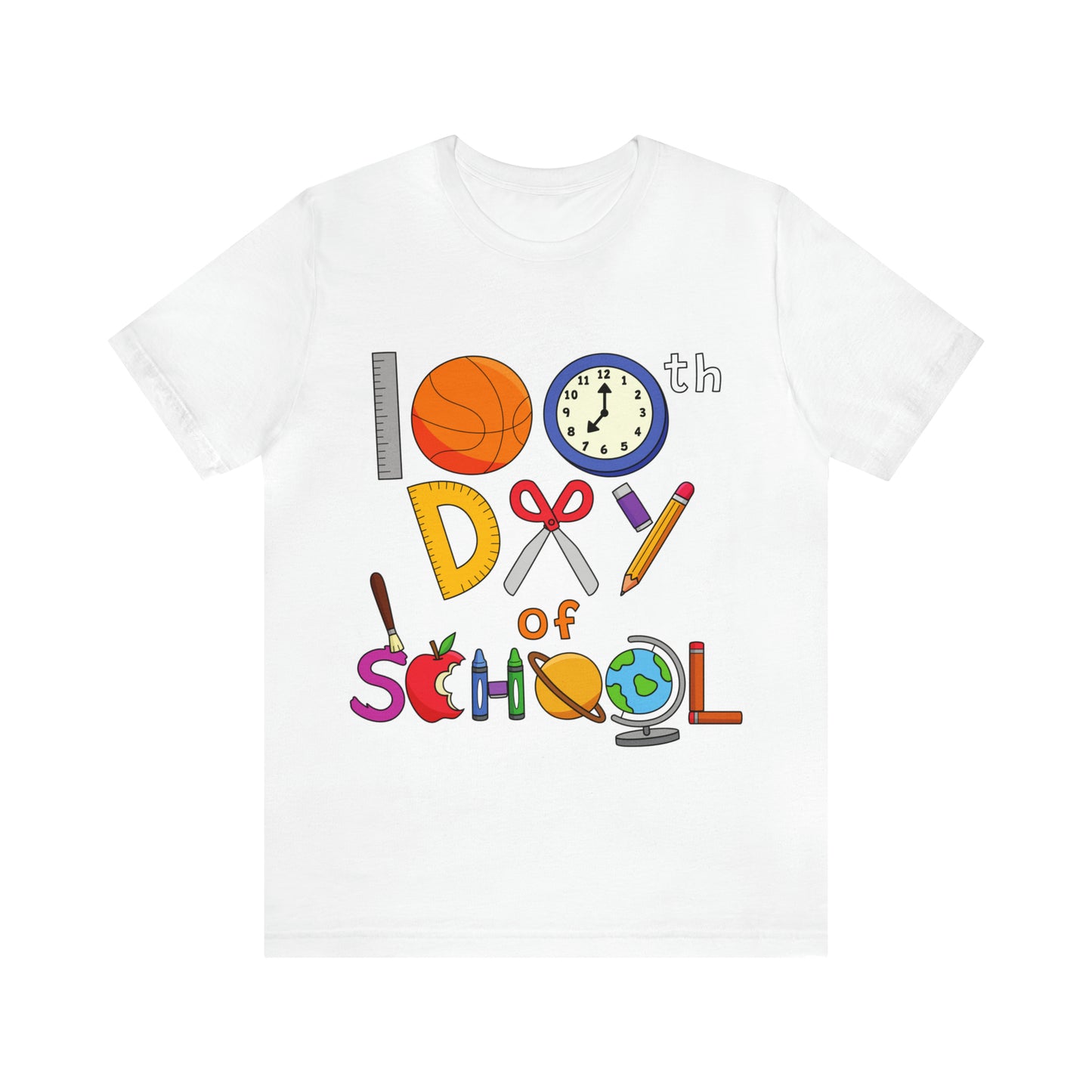 100th Day of School Teacher T- Shirt - Unisex Jersey Short Sleeve Tee