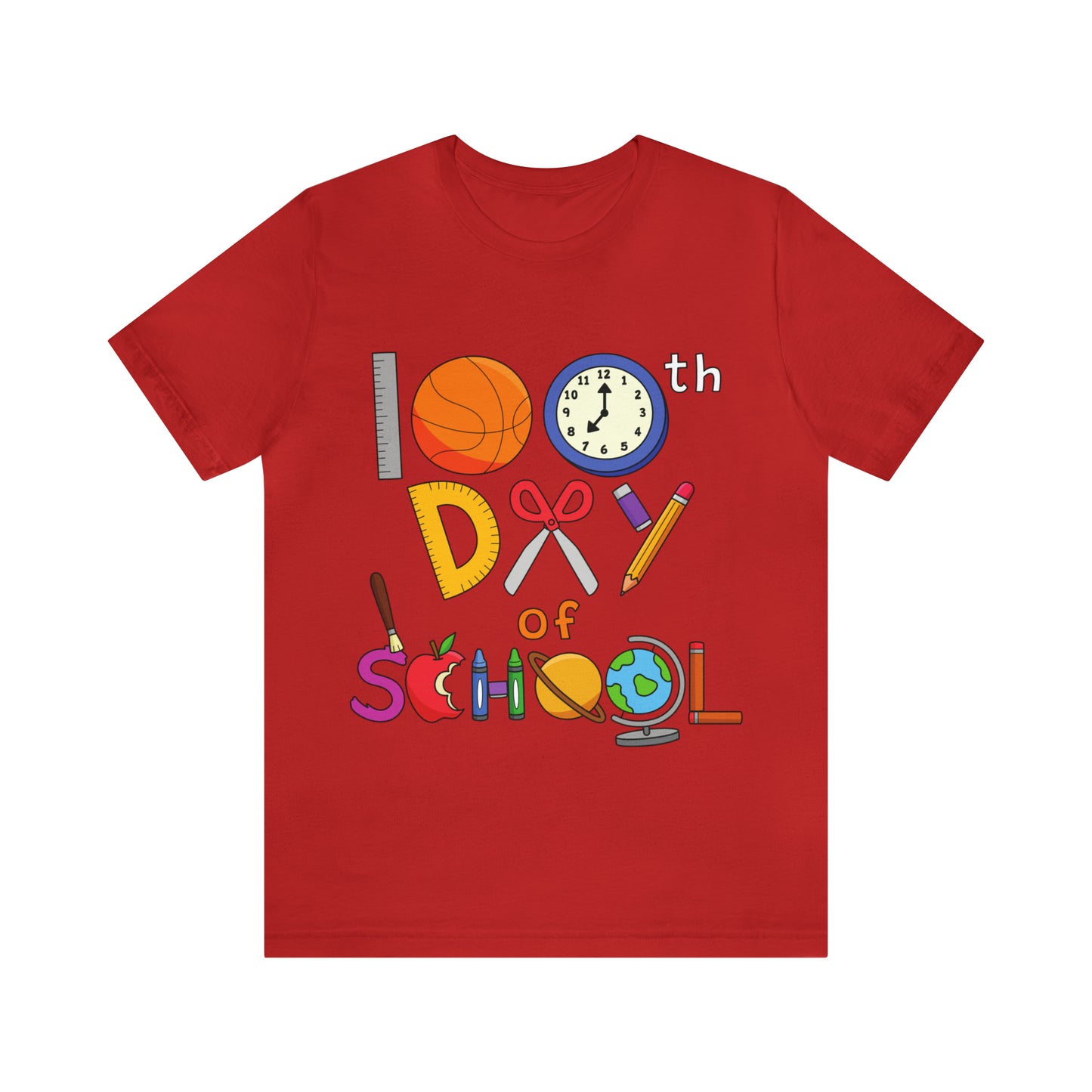 100th Day of School Teacher T- Shirt - Unisex Jersey Short Sleeve Tee