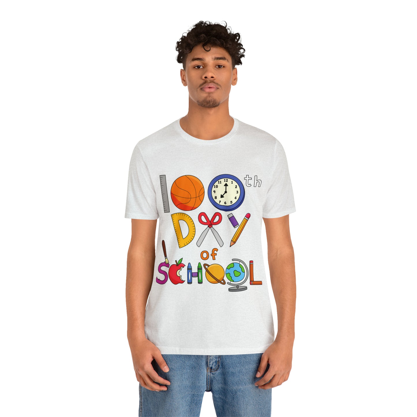100th Day of School Teacher T- Shirt - Unisex Jersey Short Sleeve Tee