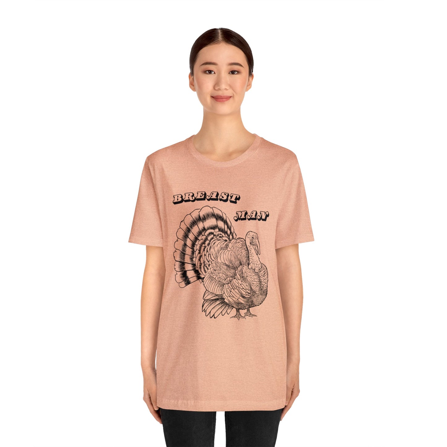 Breast Man. Thanksgiving Jersey Short Sleeve Tee