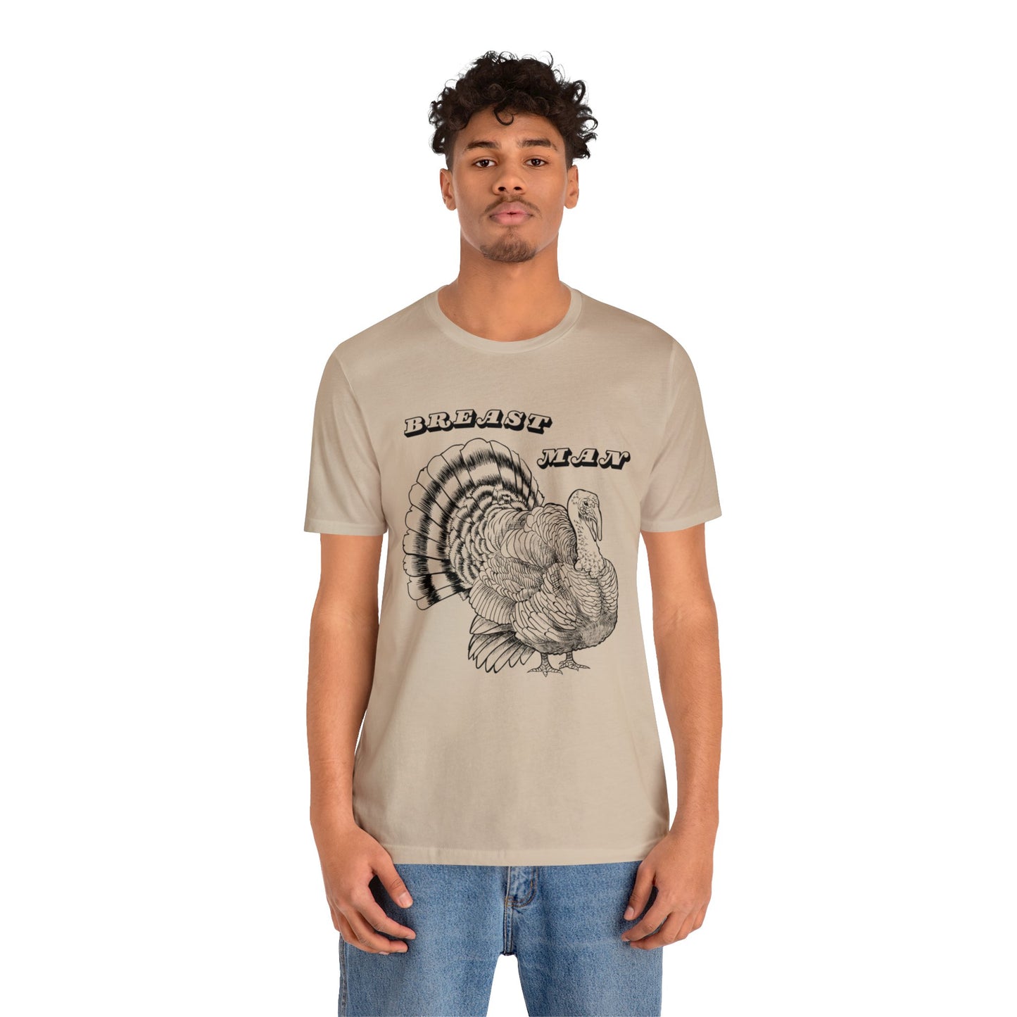 Breast Man. Thanksgiving Jersey Short Sleeve Tee