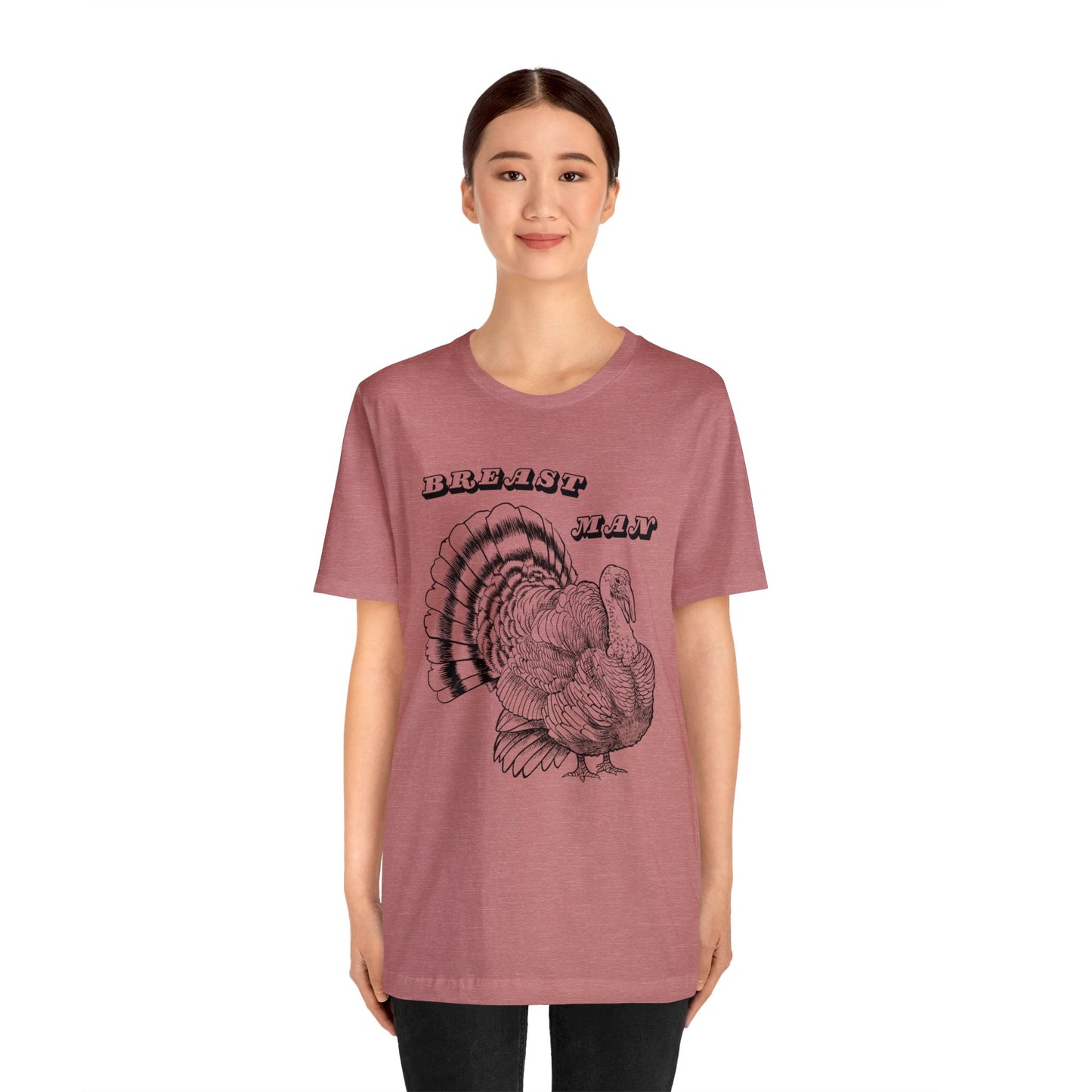 Breast Man. Thanksgiving Jersey Short Sleeve Tee