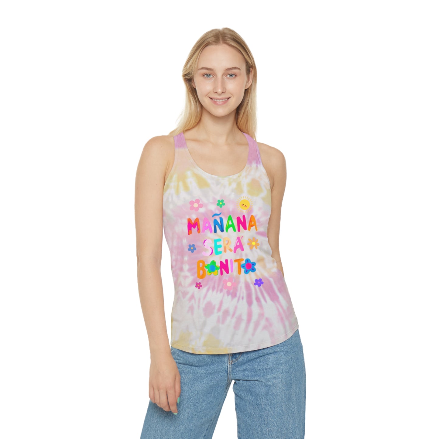 Mañana Sera Bonito - Tie Dye Racerback Tank Top