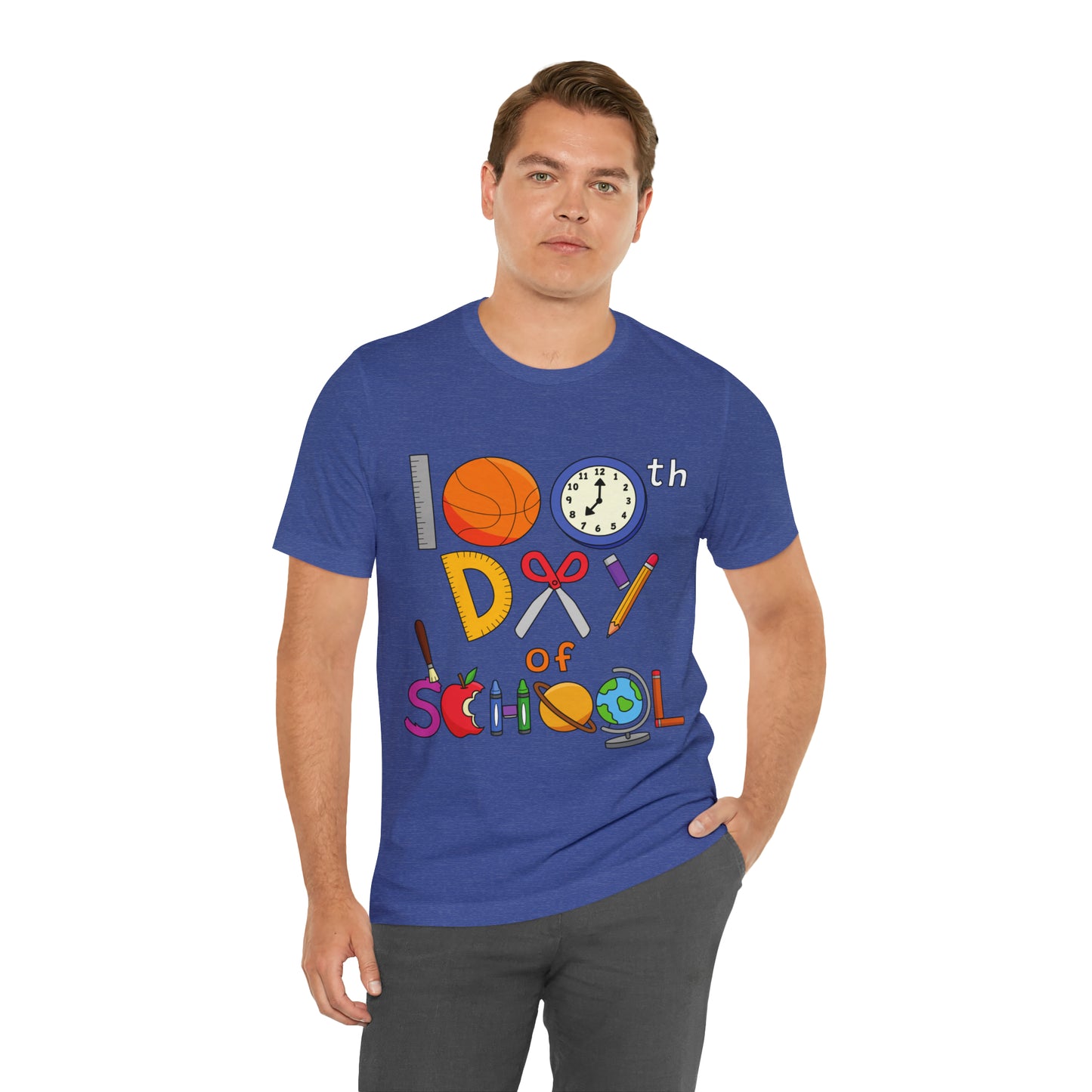 100th Day of School Teacher T- Shirt - Unisex Jersey Short Sleeve Tee