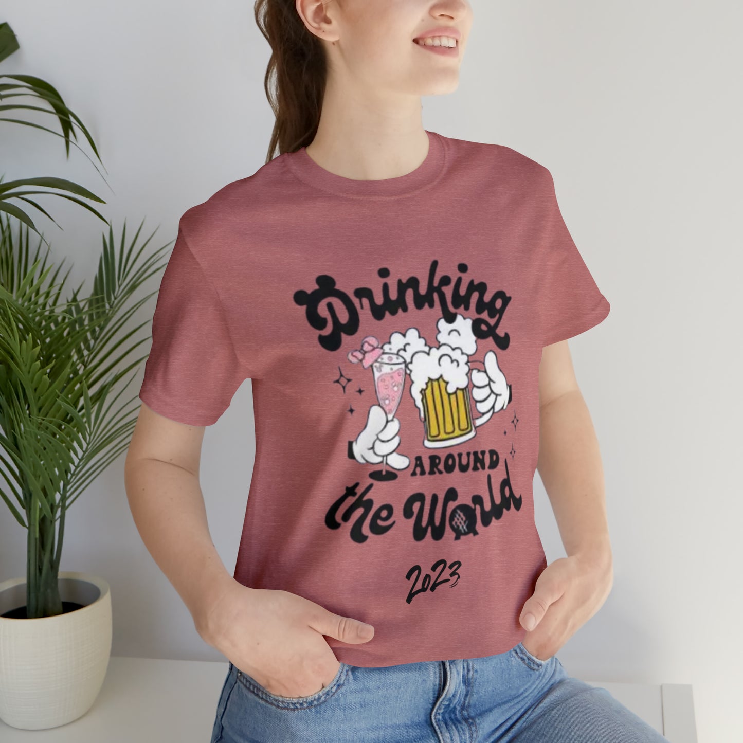 Epcot Drinking Around the World Unisex Jersey Short Sleeve Tee