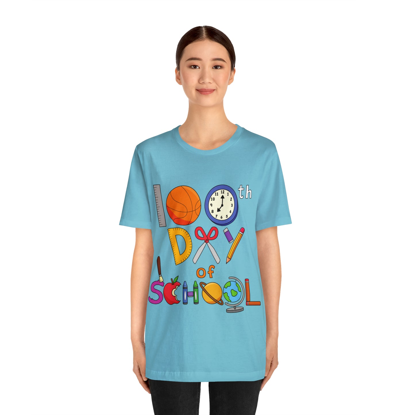 100th Day of School Teacher T- Shirt - Unisex Jersey Short Sleeve Tee