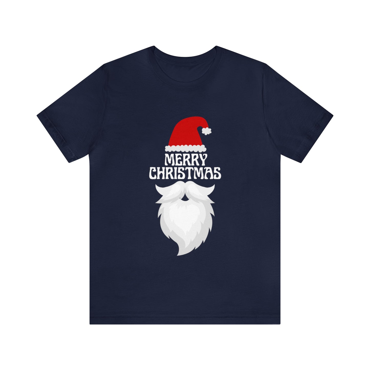 Merry Christmas Bearded Santa Unisex Jersey Short Sleeve Tee