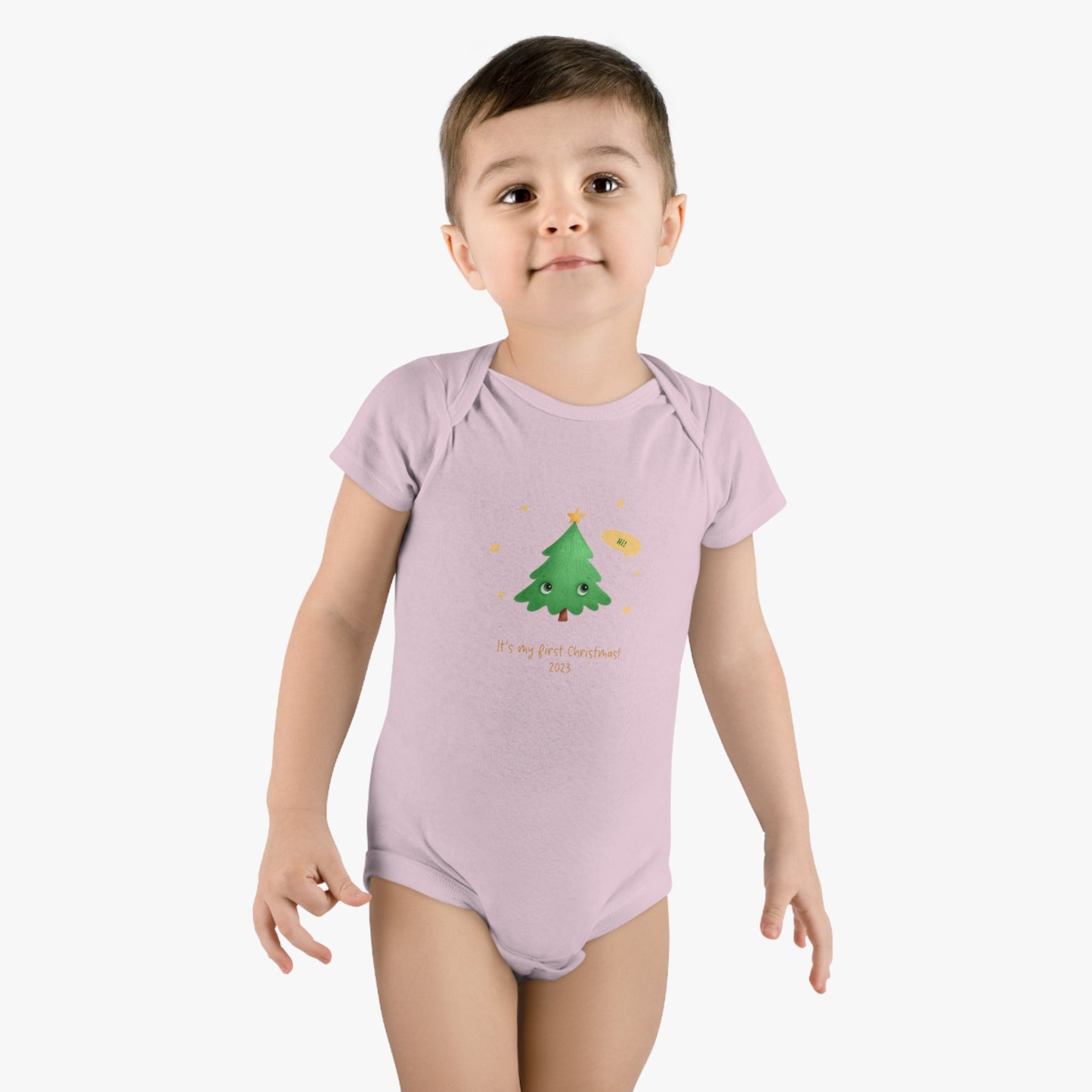 My First Christmas 2023 Baby Short Sleeve Onesie®