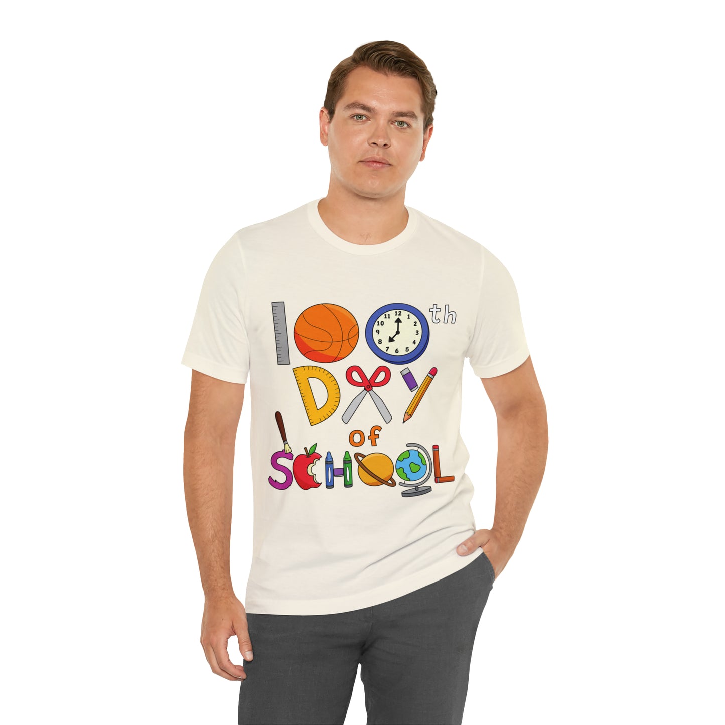 100th Day of School Teacher T- Shirt - Unisex Jersey Short Sleeve Tee