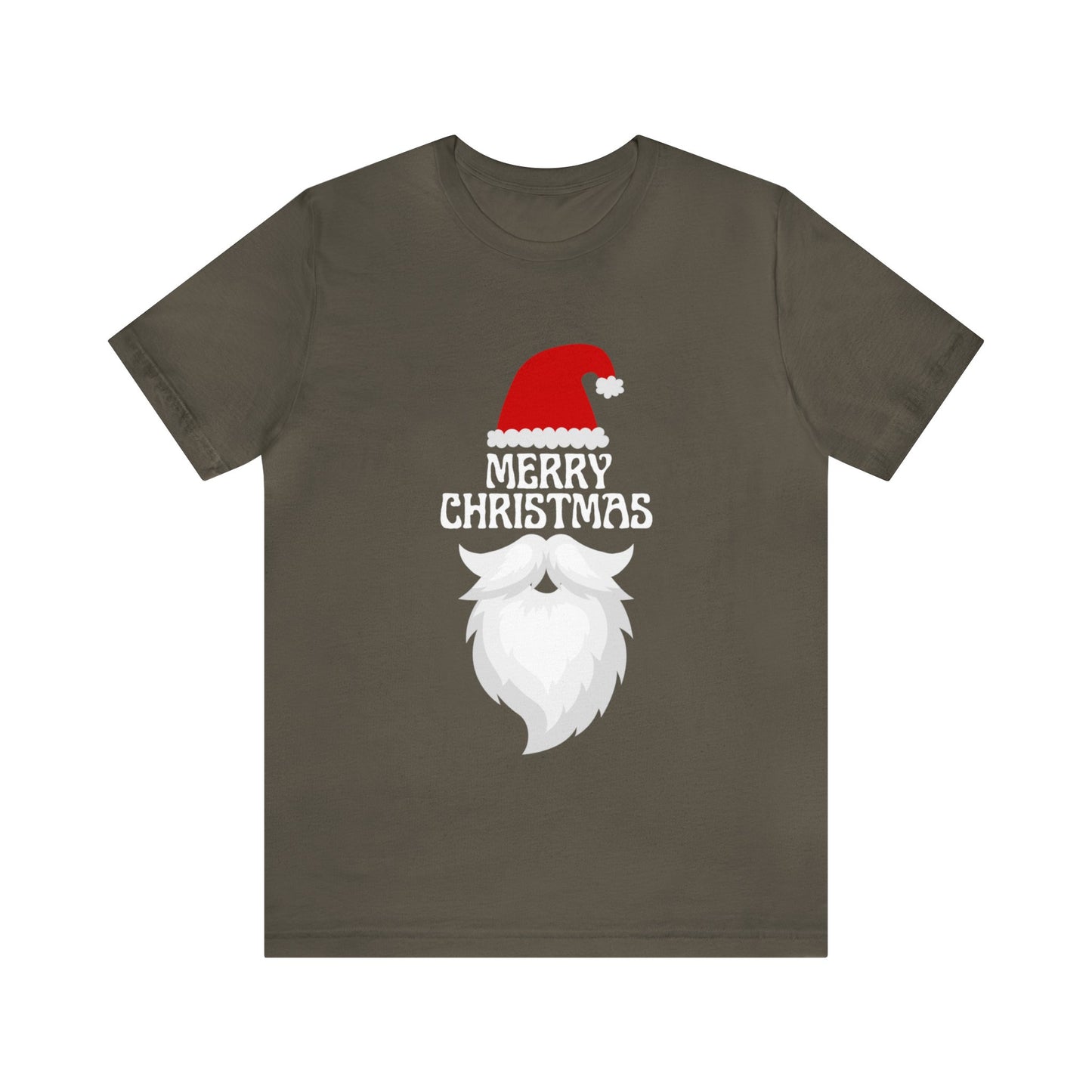 Merry Christmas Bearded Santa Unisex Jersey Short Sleeve Tee