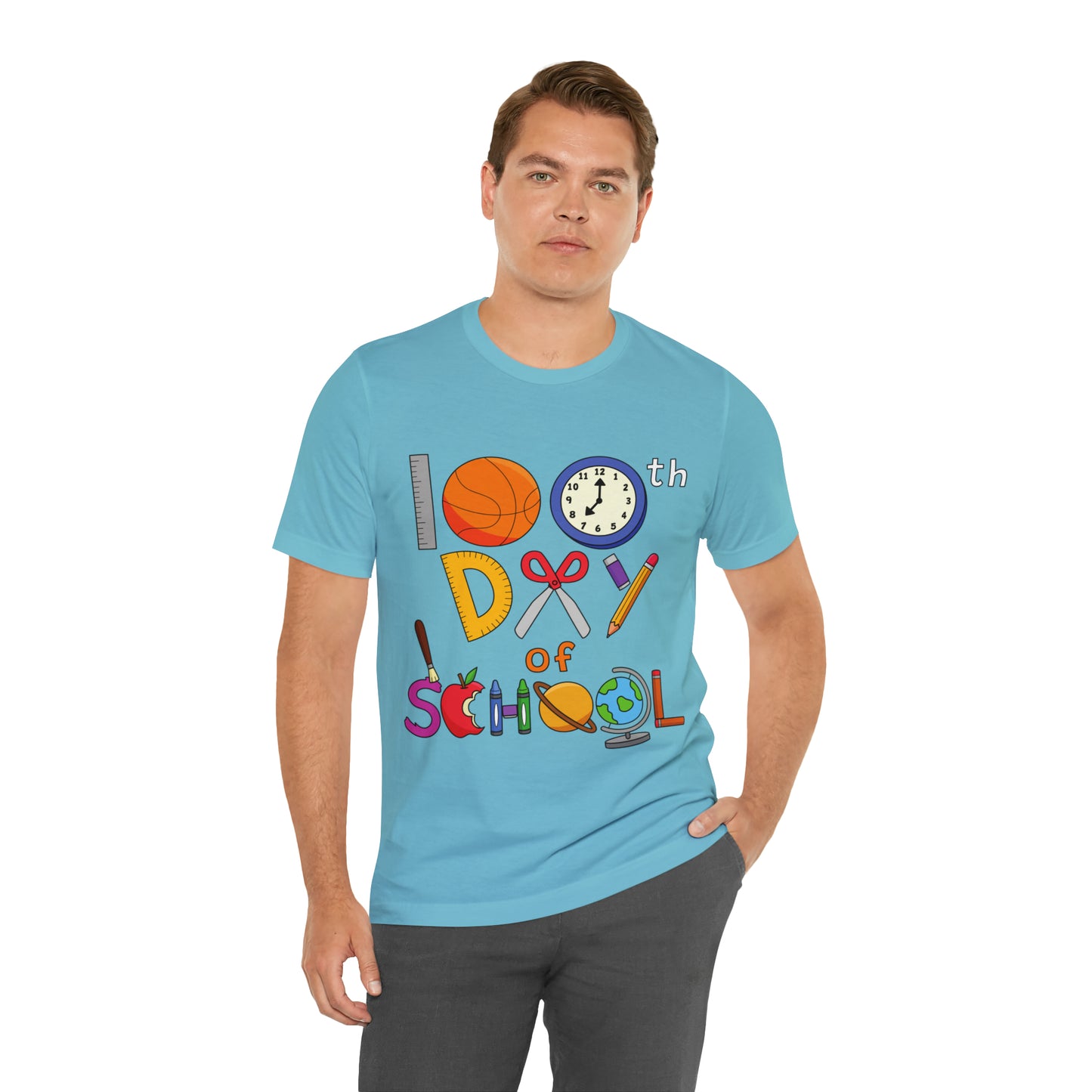 100th Day of School Teacher T- Shirt - Unisex Jersey Short Sleeve Tee