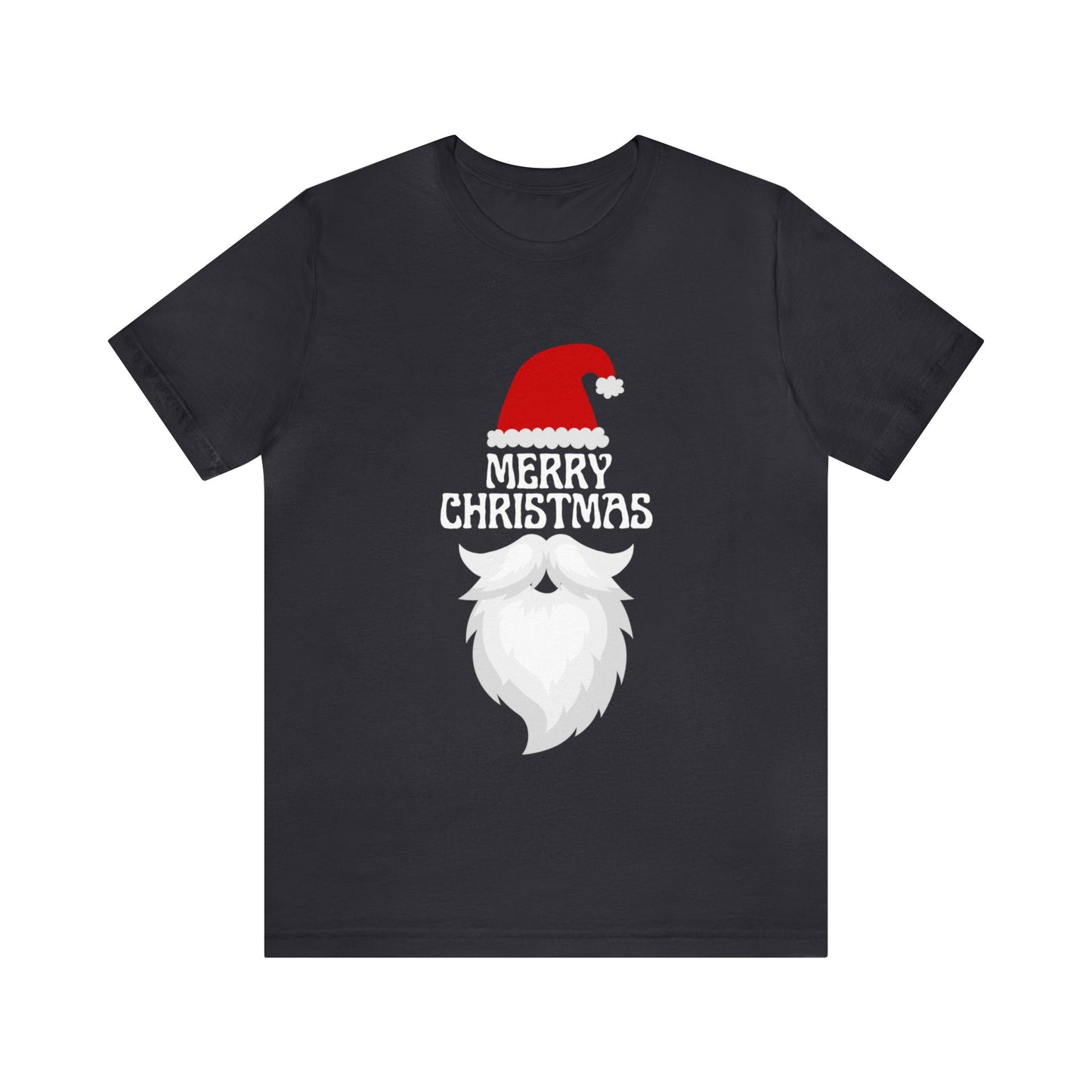 Merry Christmas Bearded Santa Unisex Jersey Short Sleeve Tee