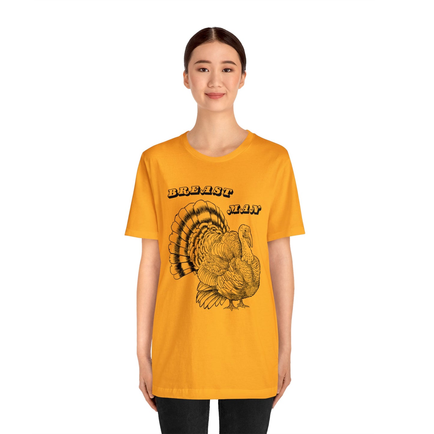 Breast Man. Thanksgiving Jersey Short Sleeve Tee