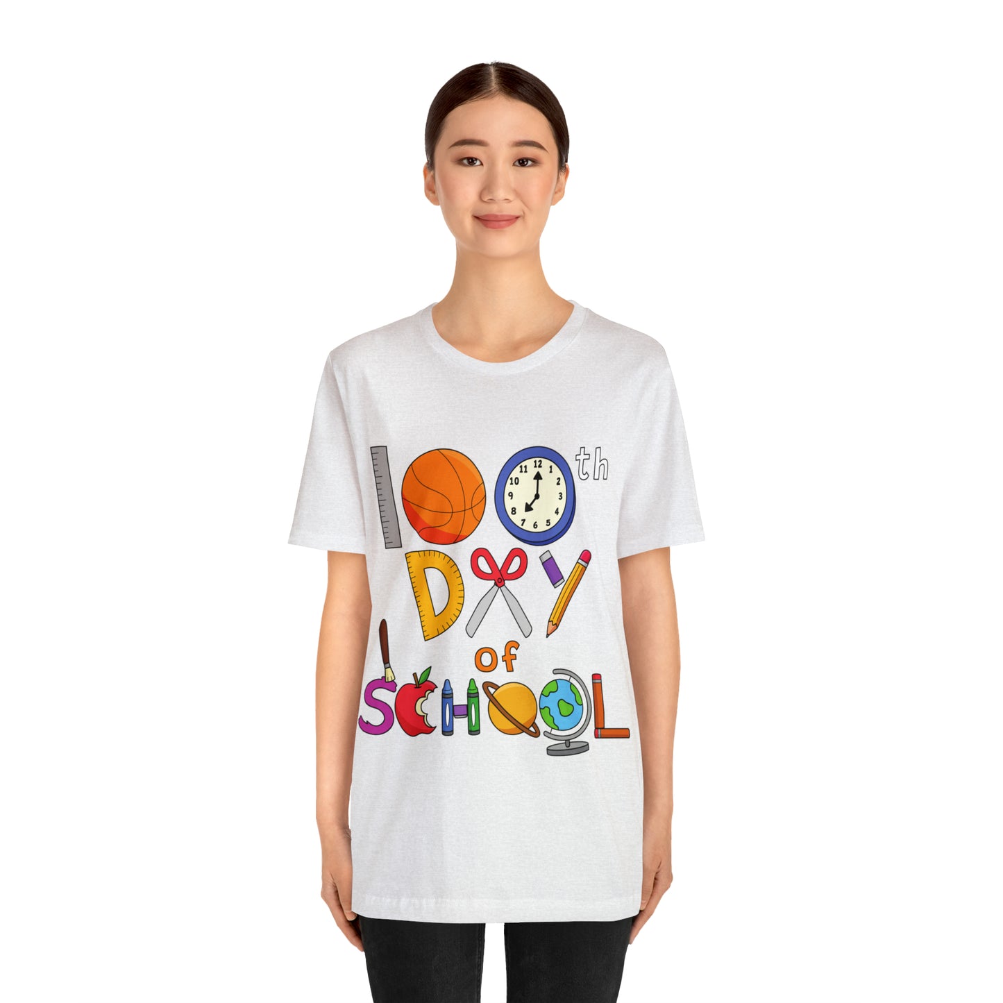 100th Day of School Teacher T- Shirt - Unisex Jersey Short Sleeve Tee