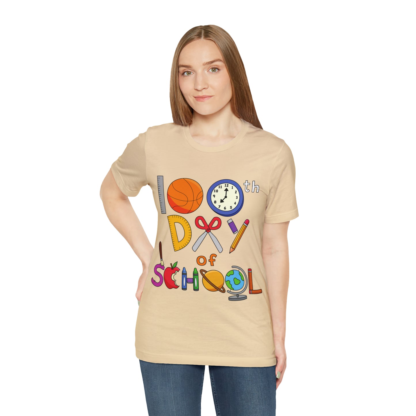 100th Day of School Teacher T- Shirt - Unisex Jersey Short Sleeve Tee