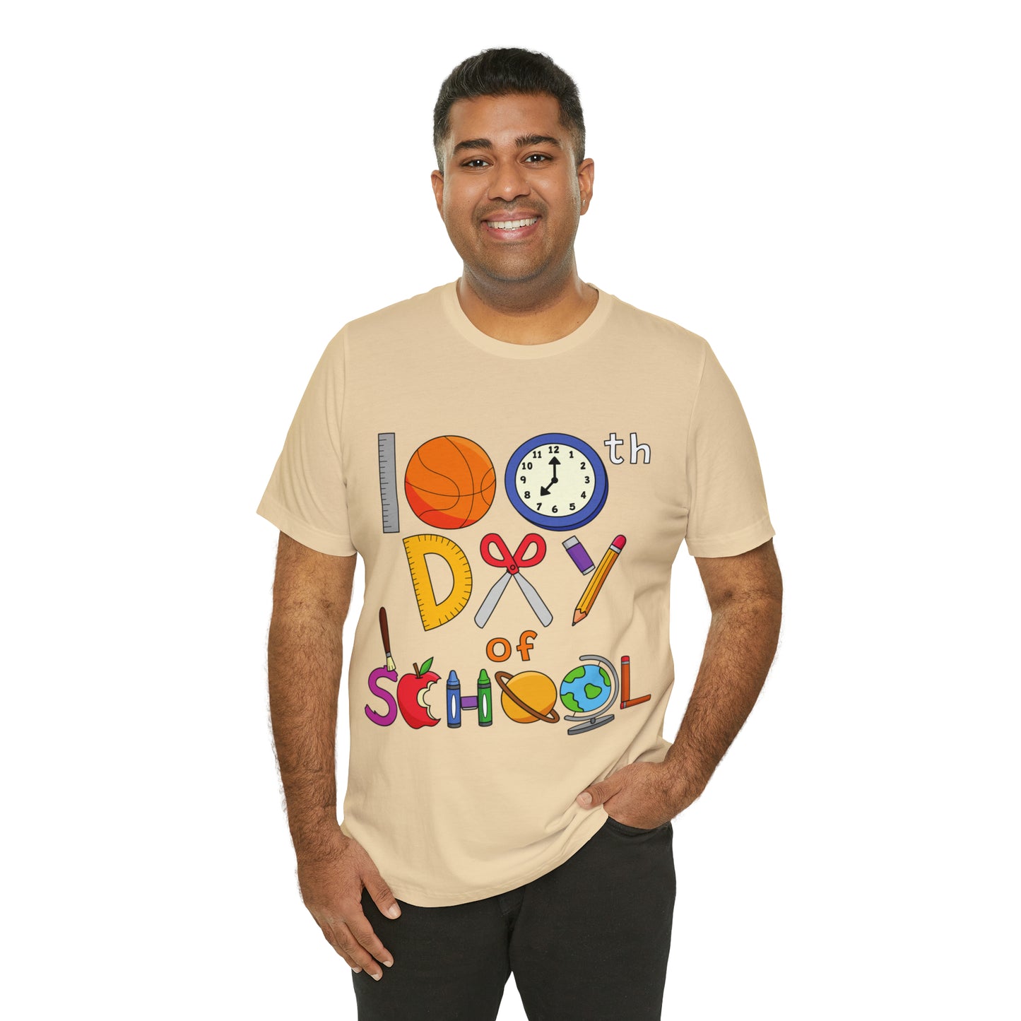 100th Day of School Teacher T- Shirt - Unisex Jersey Short Sleeve Tee