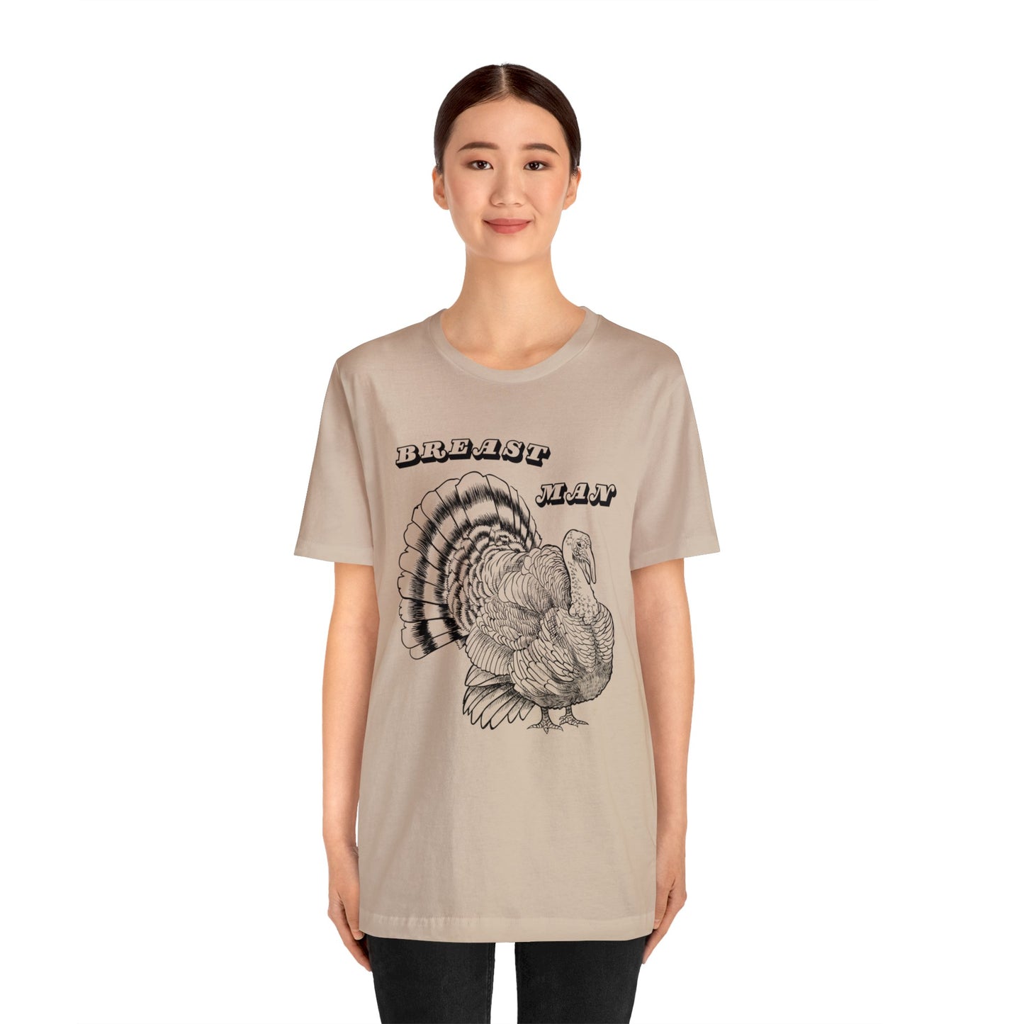 Breast Man. Thanksgiving Jersey Short Sleeve Tee