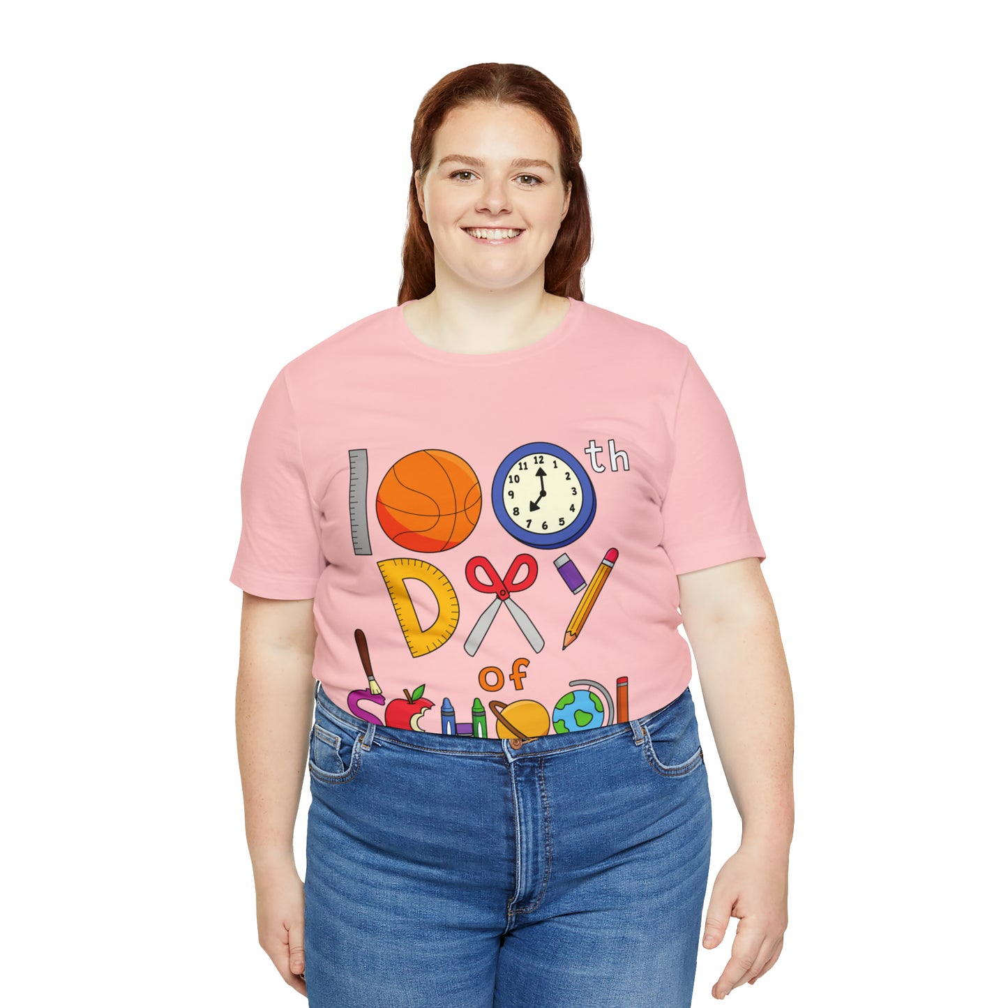 100th Day of School Teacher T- Shirt - Unisex Jersey Short Sleeve Tee