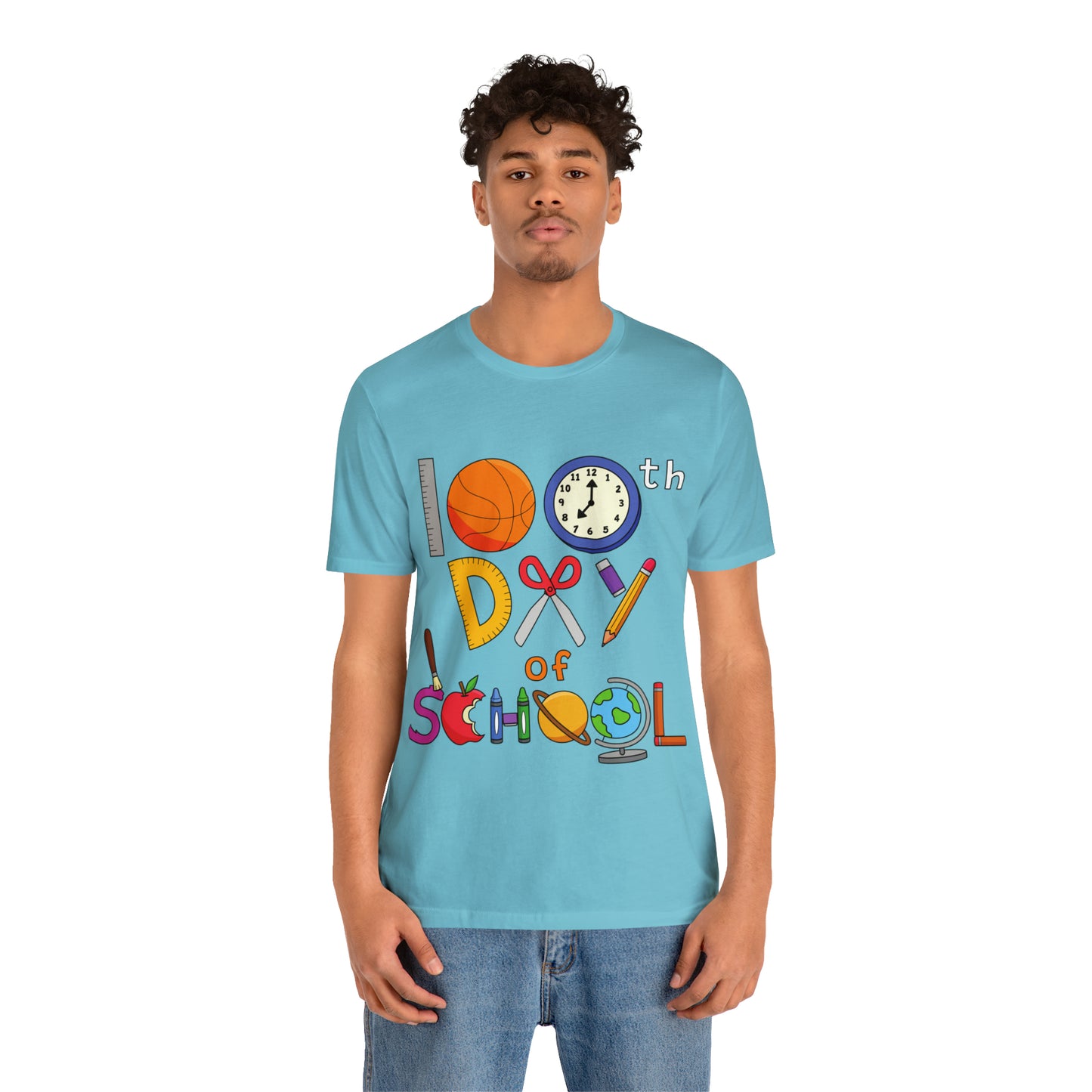 100th Day of School Teacher T- Shirt - Unisex Jersey Short Sleeve Tee