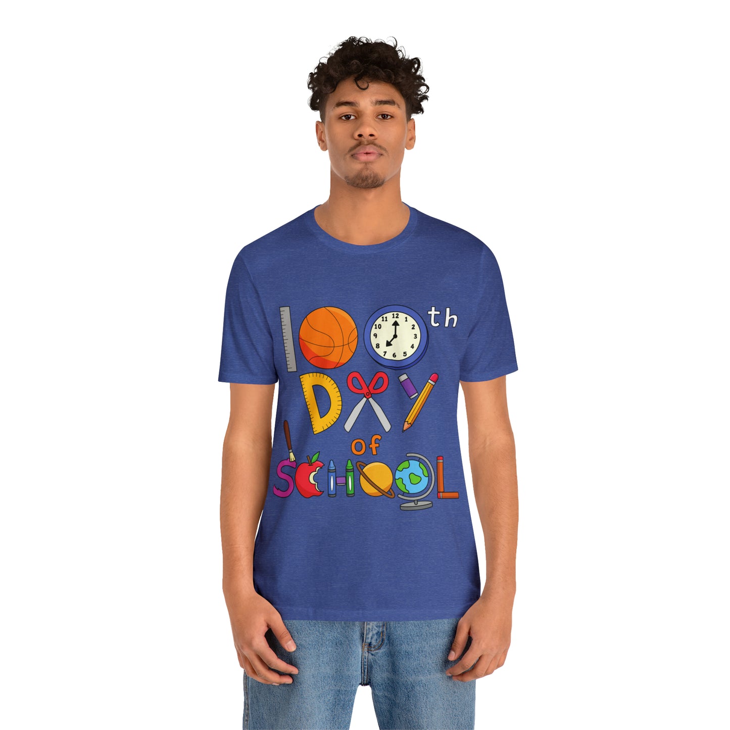 100th Day of School Teacher T- Shirt - Unisex Jersey Short Sleeve Tee