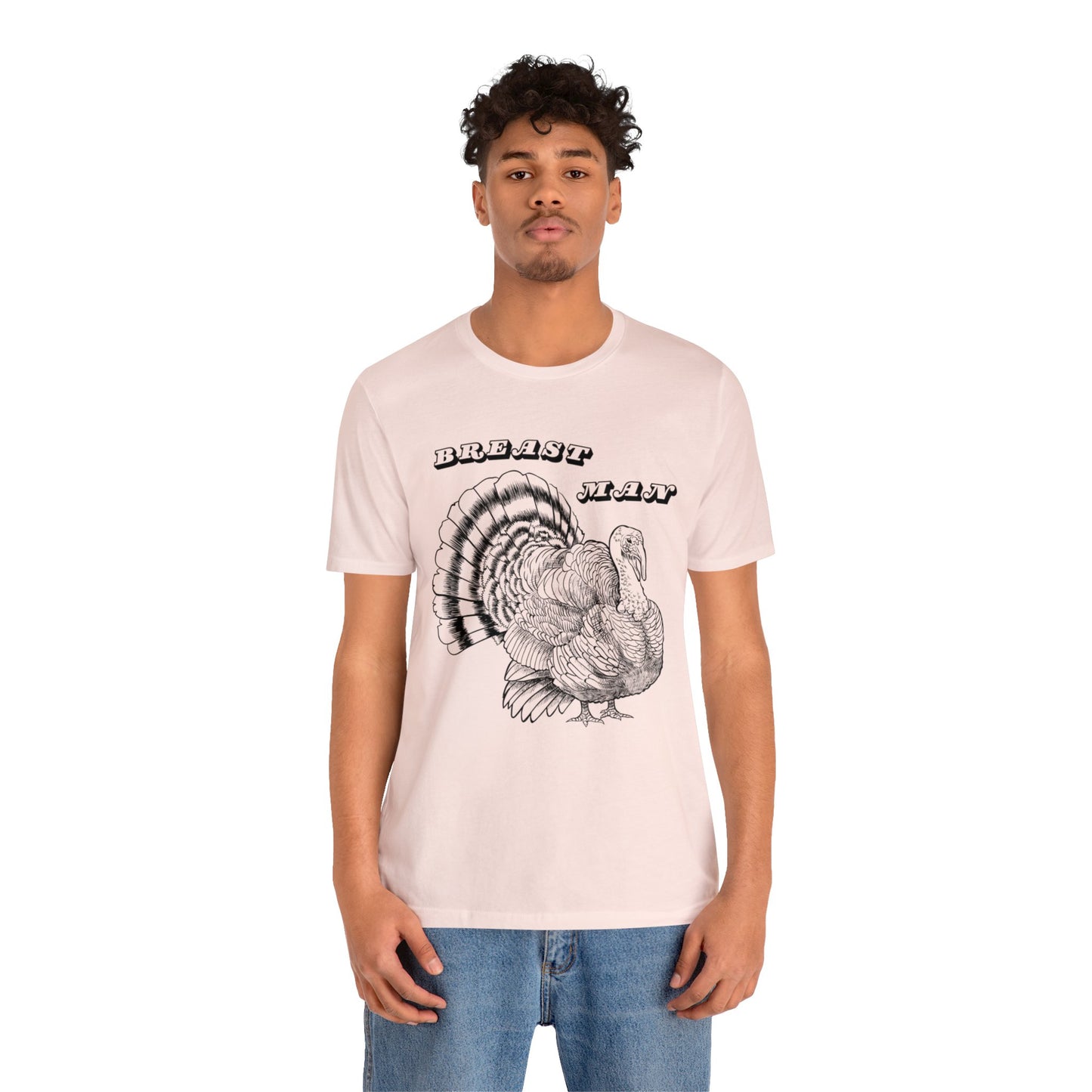 Breast Man. Thanksgiving Jersey Short Sleeve Tee