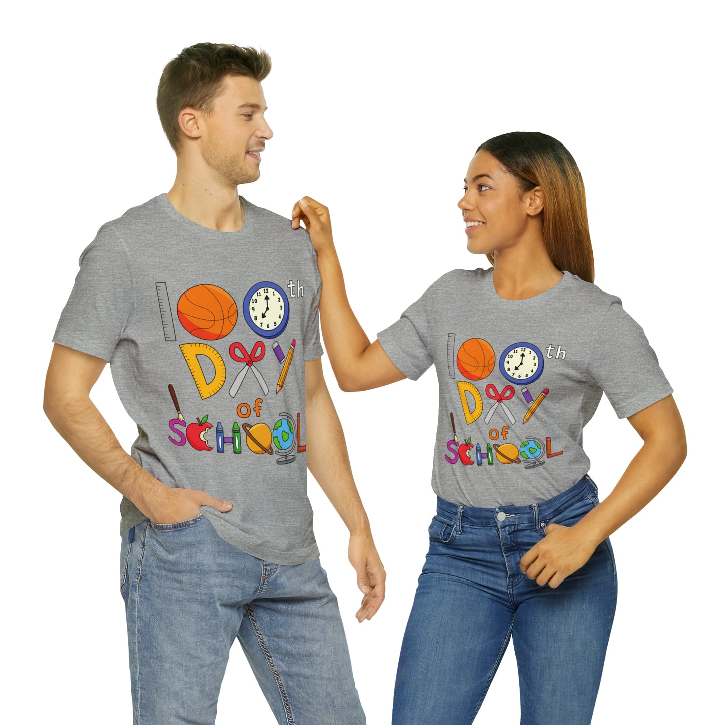 100th Day of School Teacher T- Shirt - Unisex Jersey Short Sleeve Tee