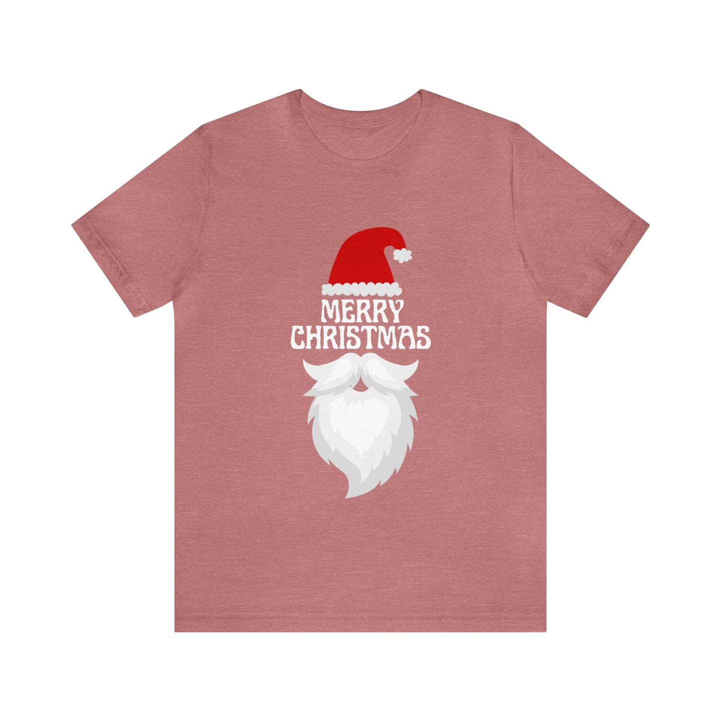 Merry Christmas Bearded Santa Unisex Jersey Short Sleeve Tee