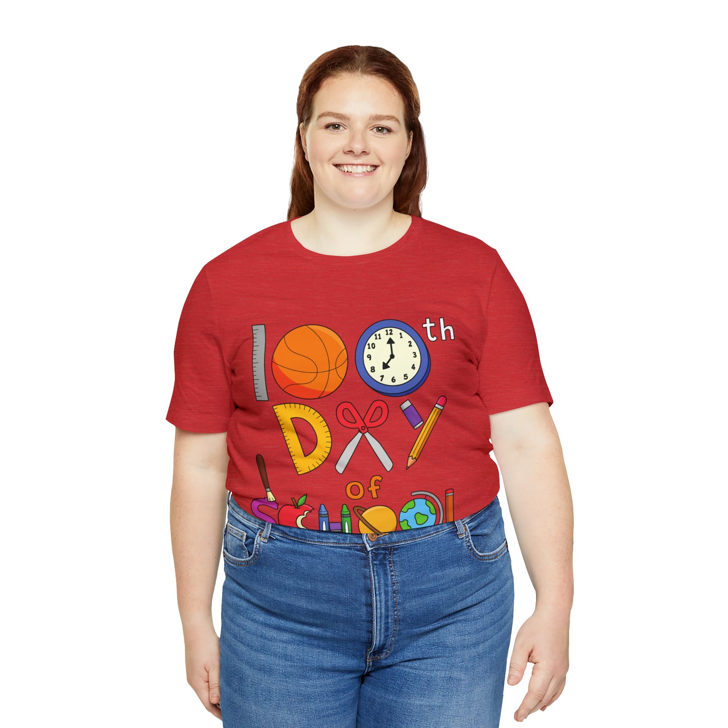 100th Day of School Teacher T- Shirt - Unisex Jersey Short Sleeve Tee