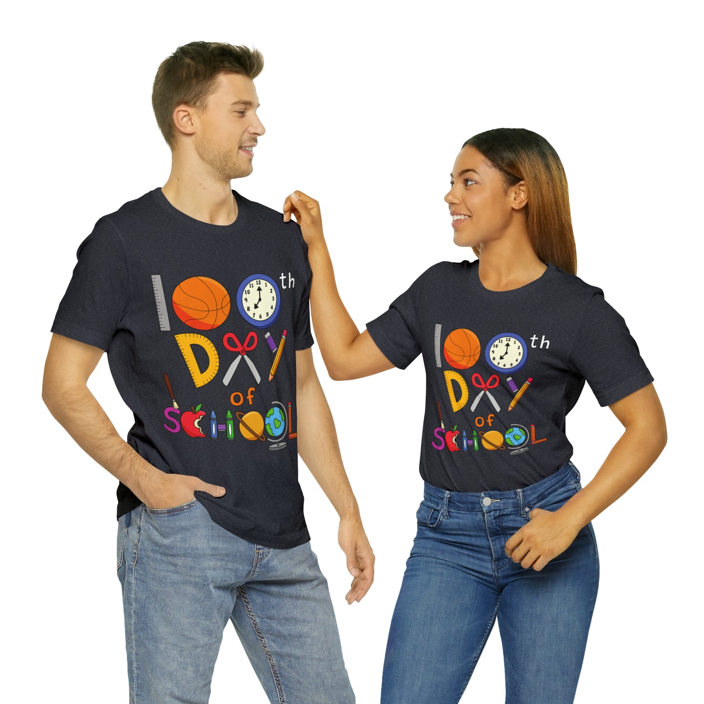 100th Day of School Teacher T- Shirt - Unisex Jersey Short Sleeve Tee