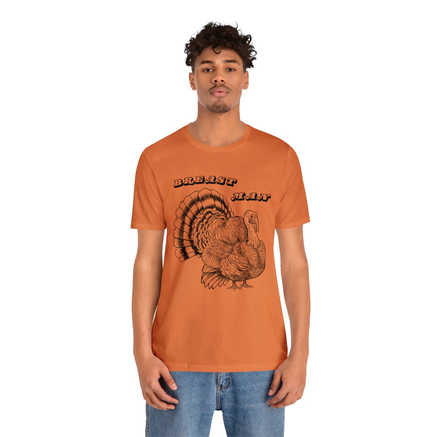 Breast Man. Thanksgiving Jersey Short Sleeve Tee