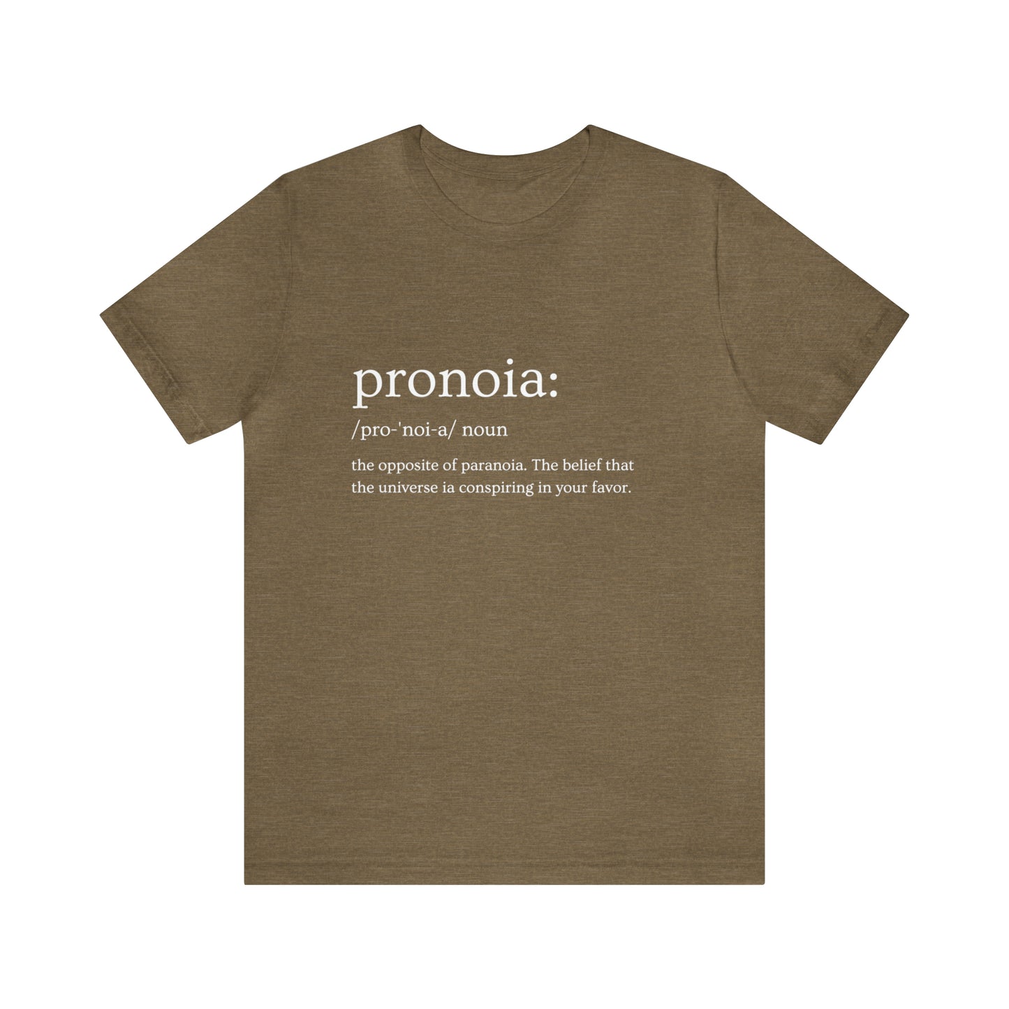 Pronoia Definition - Unisex Jersey Short Sleeve Tee