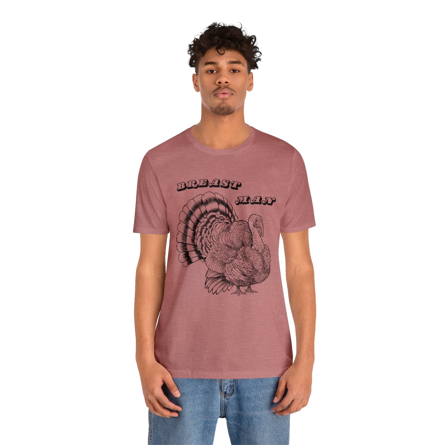 Breast Man. Thanksgiving Jersey Short Sleeve Tee