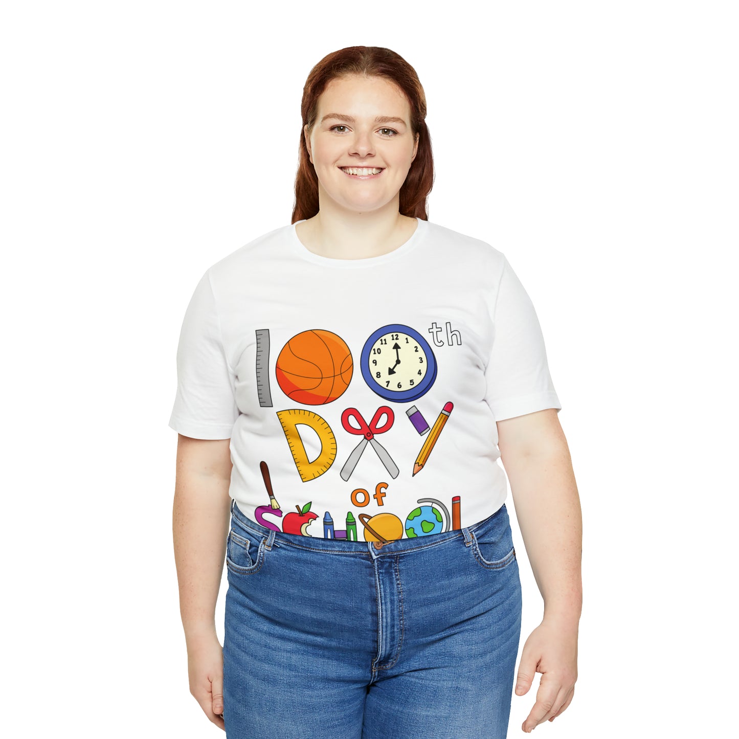 100th Day of School Teacher T- Shirt - Unisex Jersey Short Sleeve Tee
