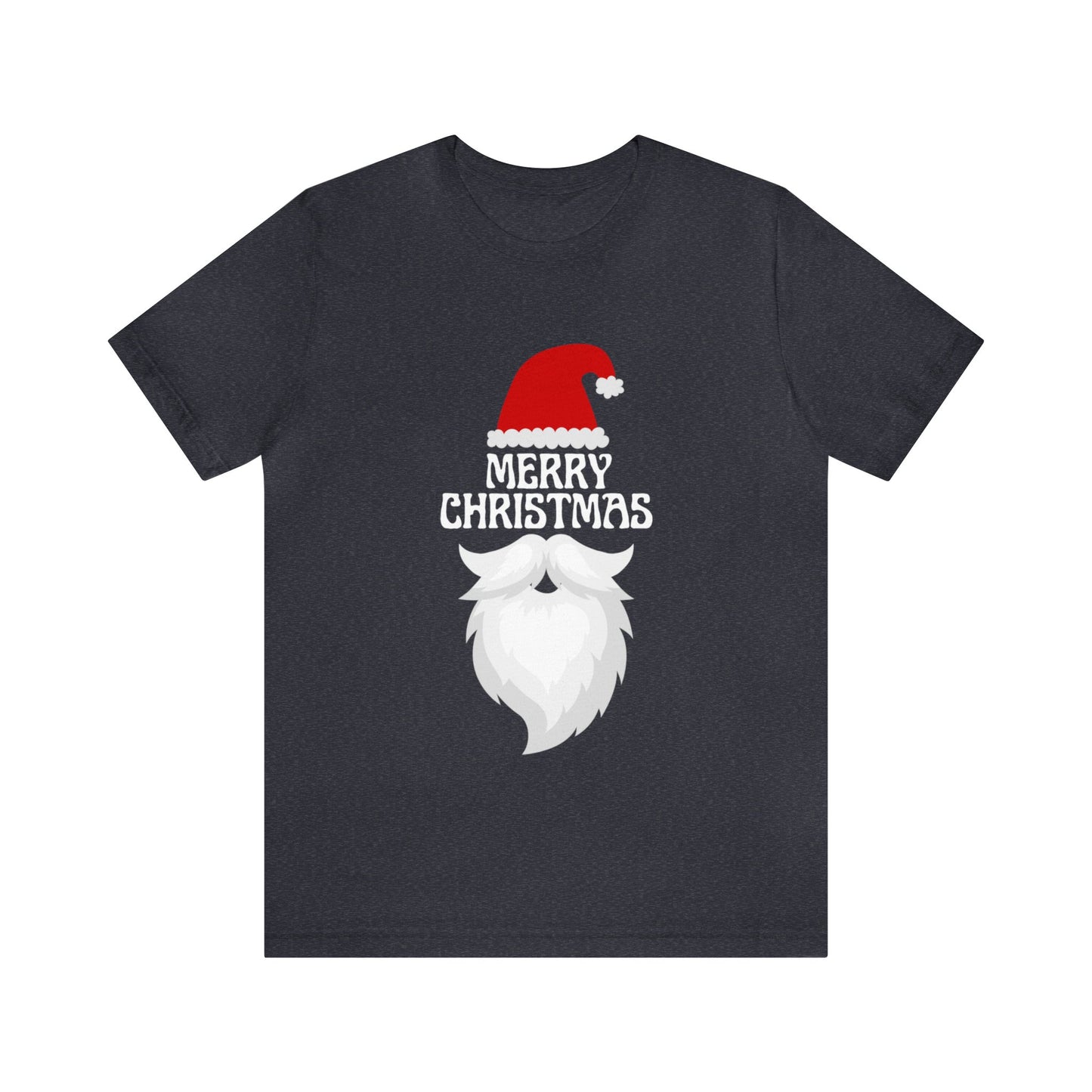 Merry Christmas Bearded Santa Unisex Jersey Short Sleeve Tee
