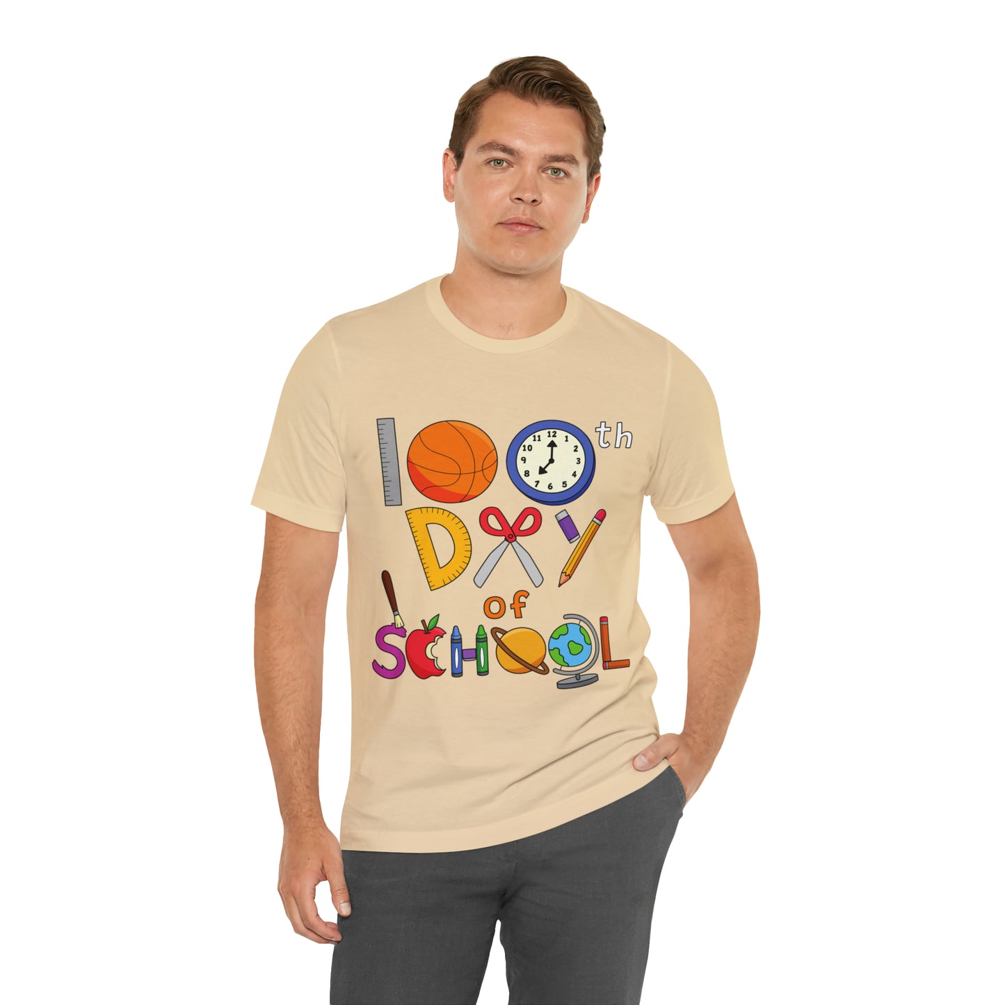 100th Day of School Teacher T- Shirt - Unisex Jersey Short Sleeve Tee