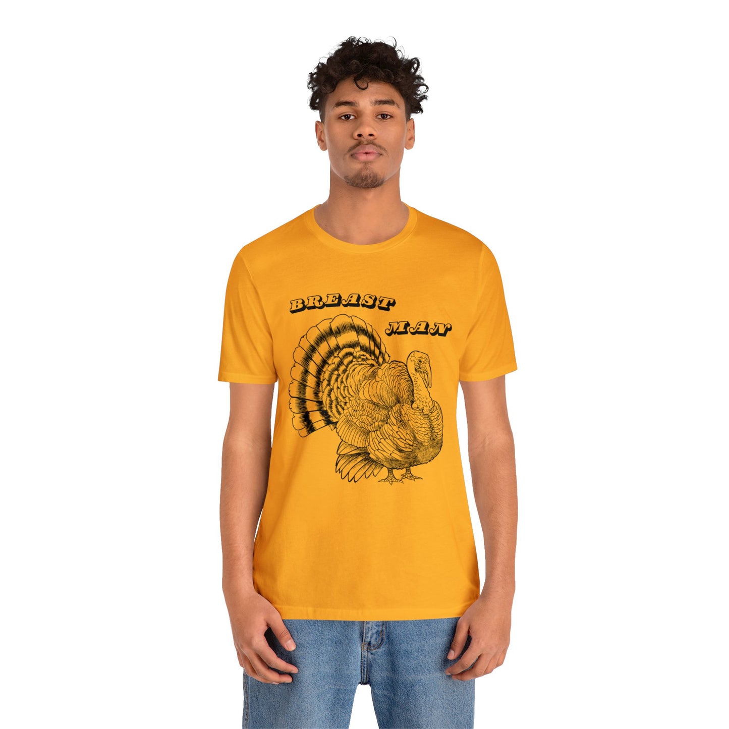 Breast Man. Thanksgiving Jersey Short Sleeve Tee