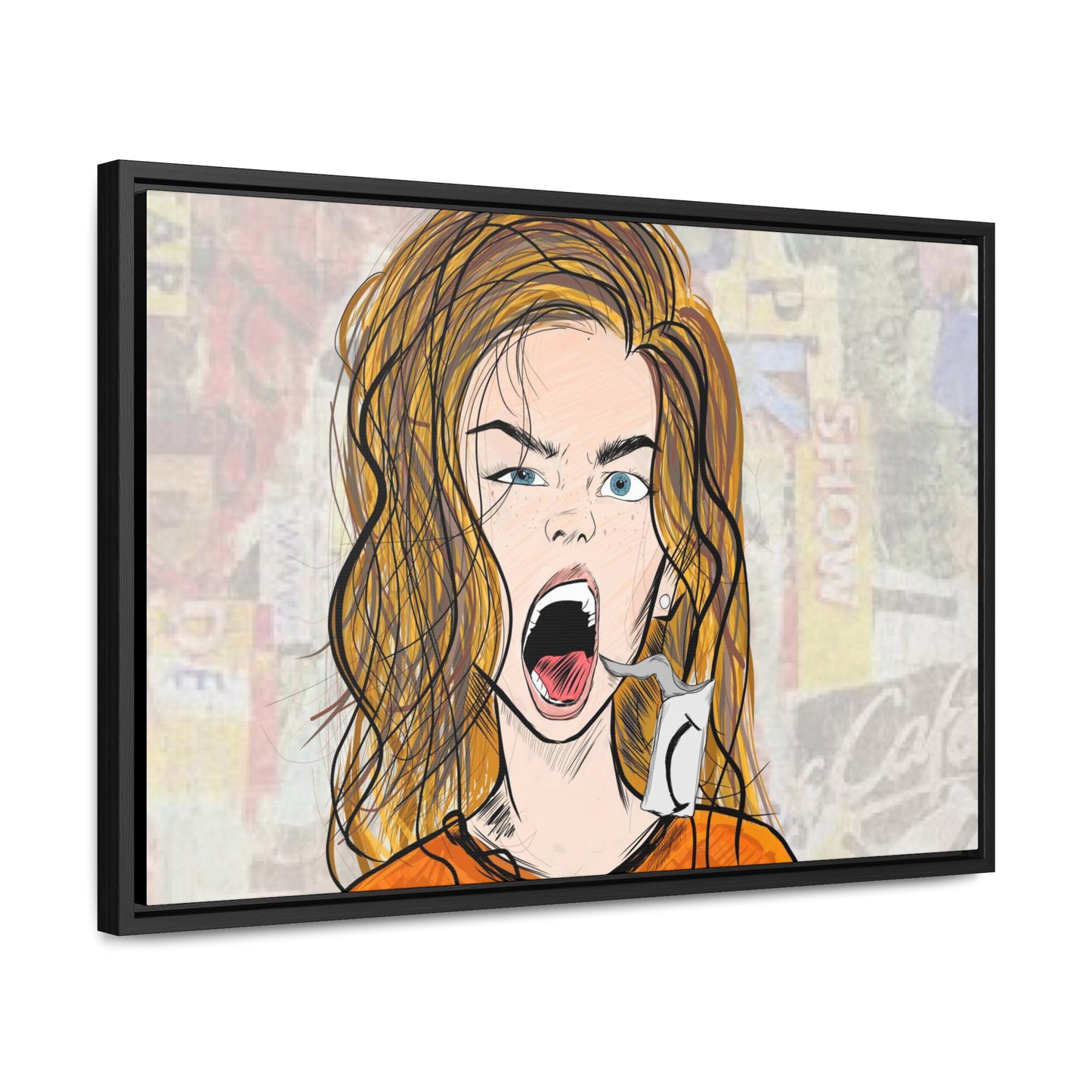 R3B3L - Digital Art Canvas Print By Vanessa Gonzalez -Gallery Canvas Wrapped