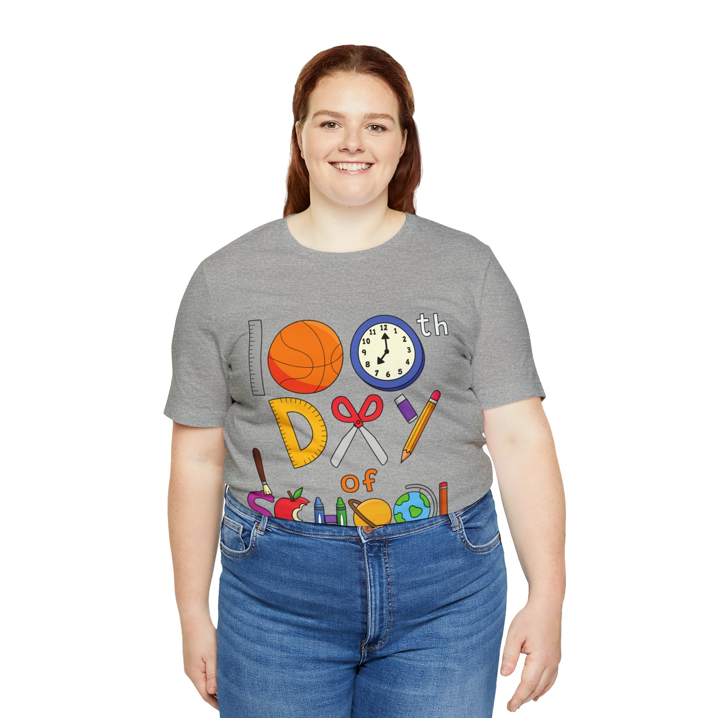 100th Day of School Teacher T- Shirt - Unisex Jersey Short Sleeve Tee