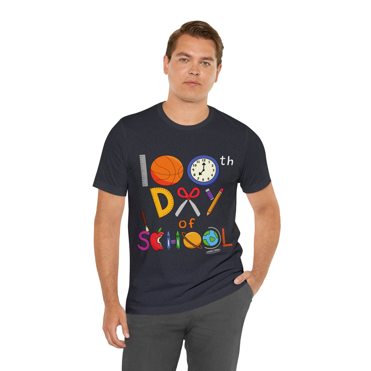 100th Day of School Teacher T- Shirt - Unisex Jersey Short Sleeve Tee