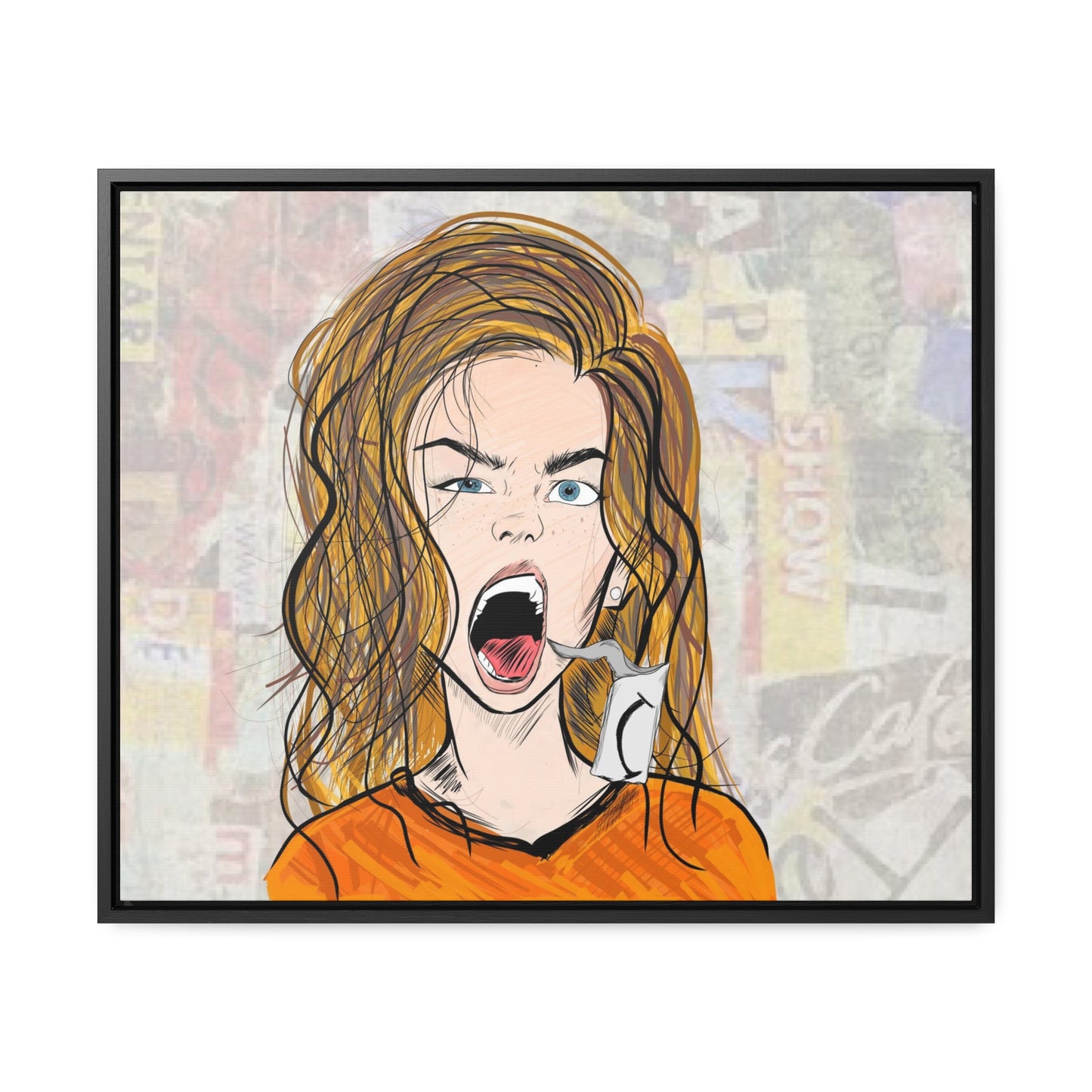R3B3L - Digital Art Canvas Print By Vanessa Gonzalez -Gallery Canvas Wrapped