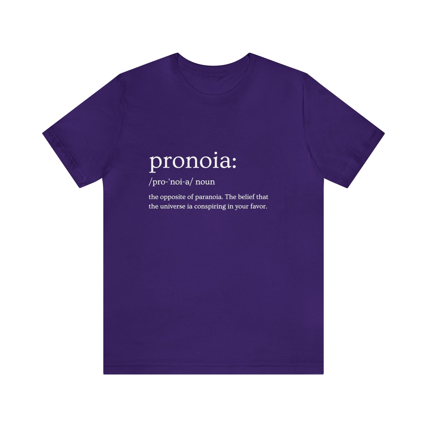 Pronoia Definition - Unisex Jersey Short Sleeve Tee