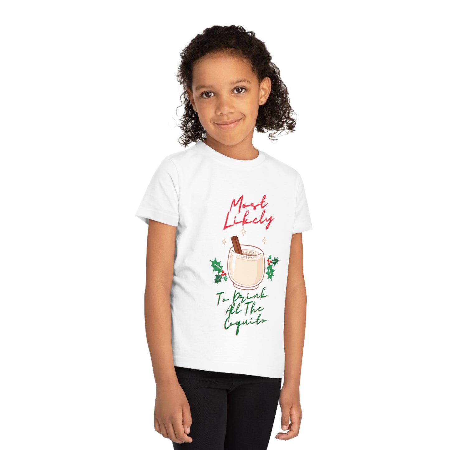Most Likely to Drink All The Coquito Kids' Creator T-Shirt