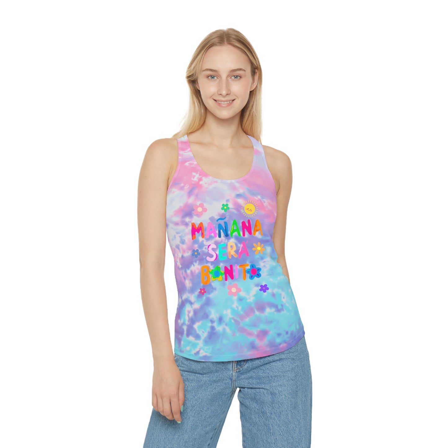 Mañana Sera Bonito - Tie Dye Racerback Tank Top